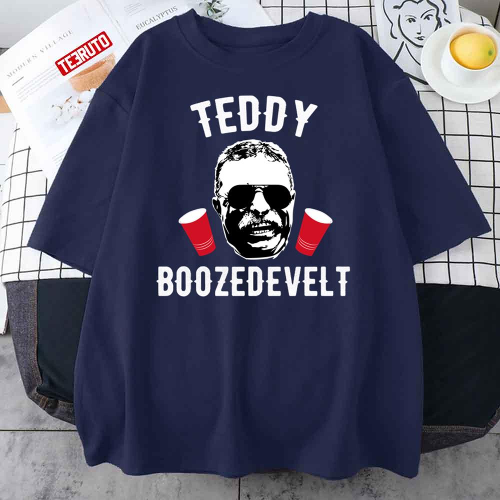 Teddy Boozedevelt Funny Red White Blue 4th Of July Unisex T-Shirt