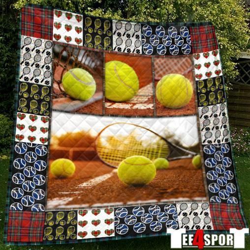 Tennis At The Court Quilt Blanket Great Customized Blanket Gifts For Birthday Christmas Thanksgiving
