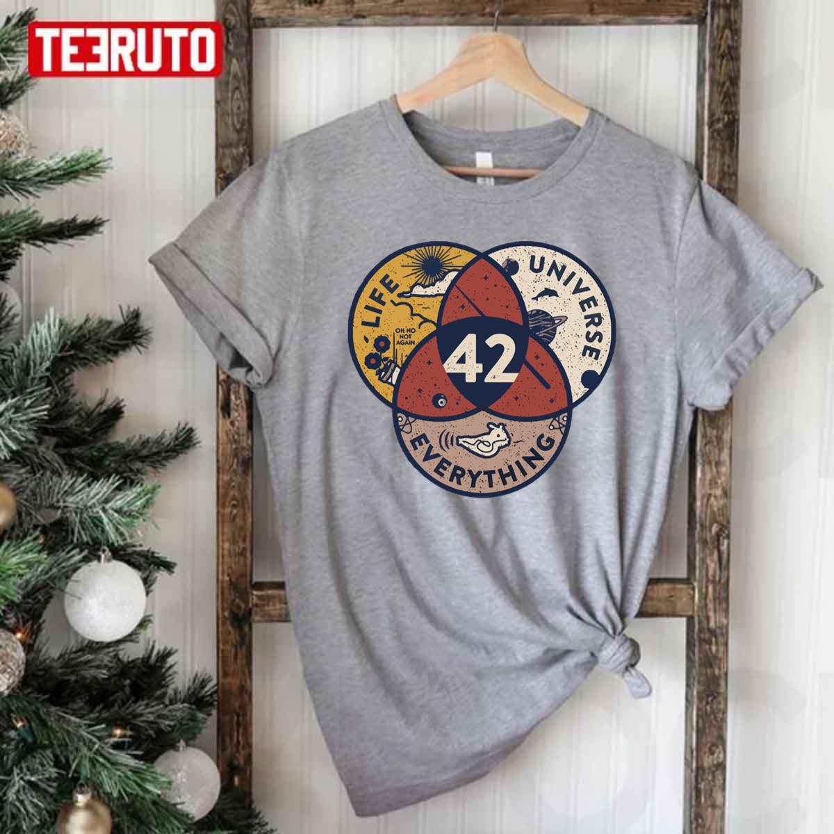 The Answer To Life Universe Everything 42 Science Unisex T-Shirt