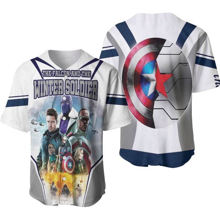 The Falcon And The Winter Soldier Action Baseball Marvel Movies 678 Gift For Lover Baseball Jersey