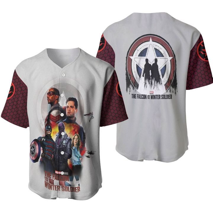 The Falcon And The Winter Soldier Finding Justice Marvel Movies 678 Gift For Lover Baseball Jersey