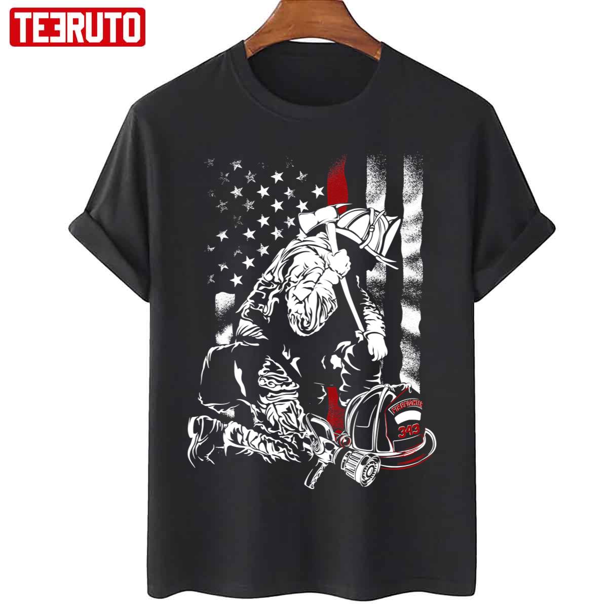 Thin Red Line American Heroes Firefighter Unisex T-Shirt