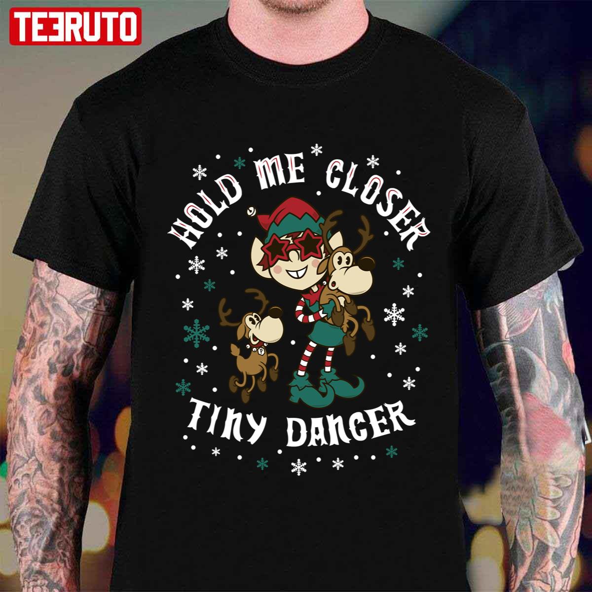 Tiny Dancer Musical Elf Cute Christmas Reindeer Vintage Cartoon Xmas Unisex Sweatshirt
