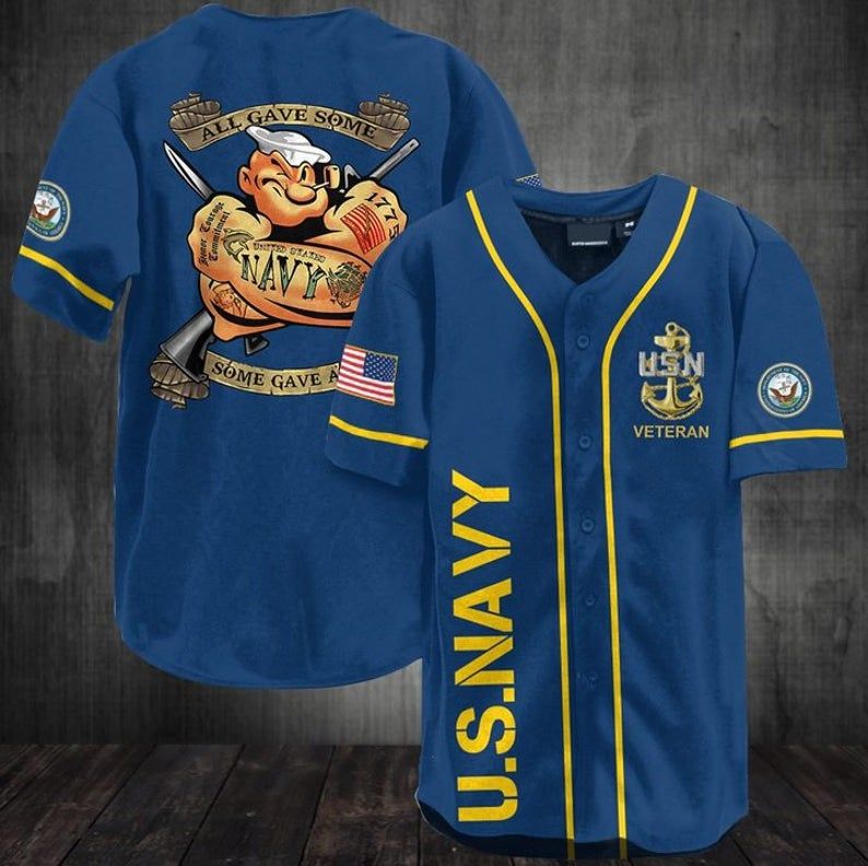 Us Navy All Gave Some Usn Baseball Jersey 345 Gift For Lover Jersey