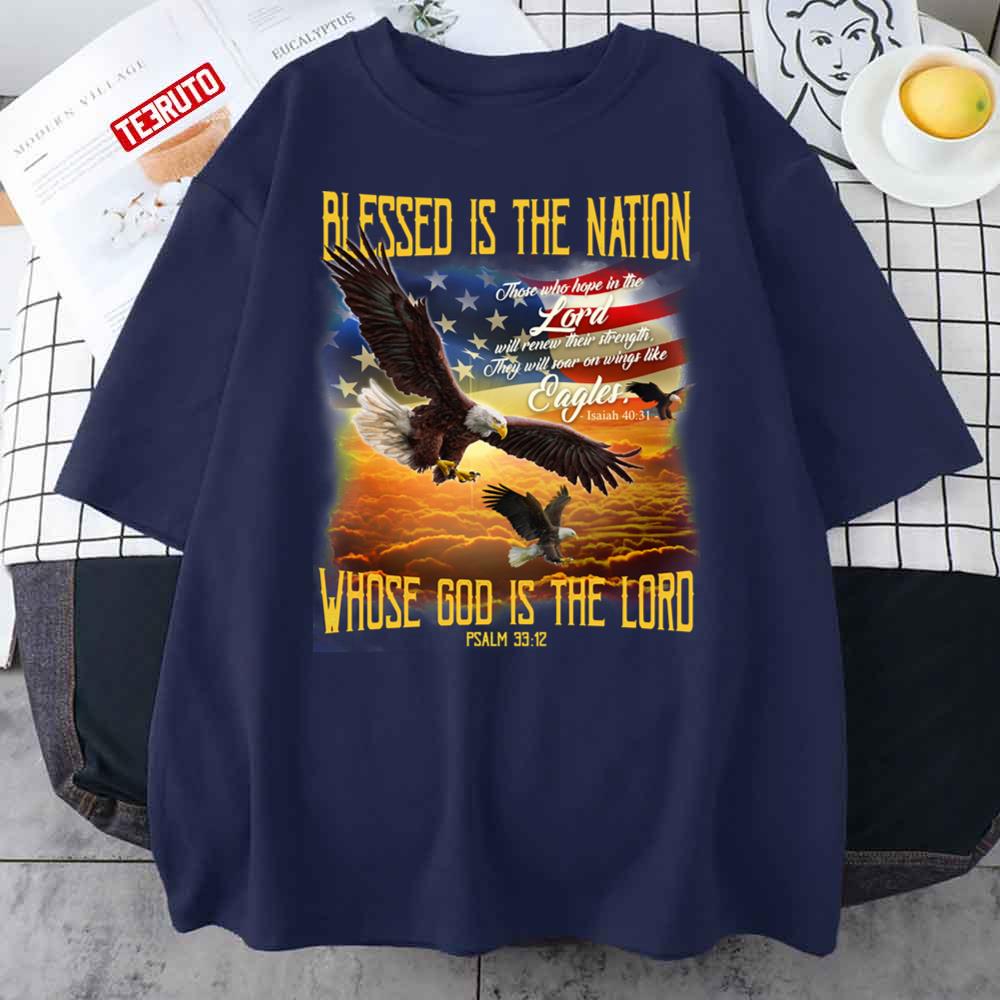 USA Blessed Is The Nation Whose God Is The Lord Unisex T-Shirt