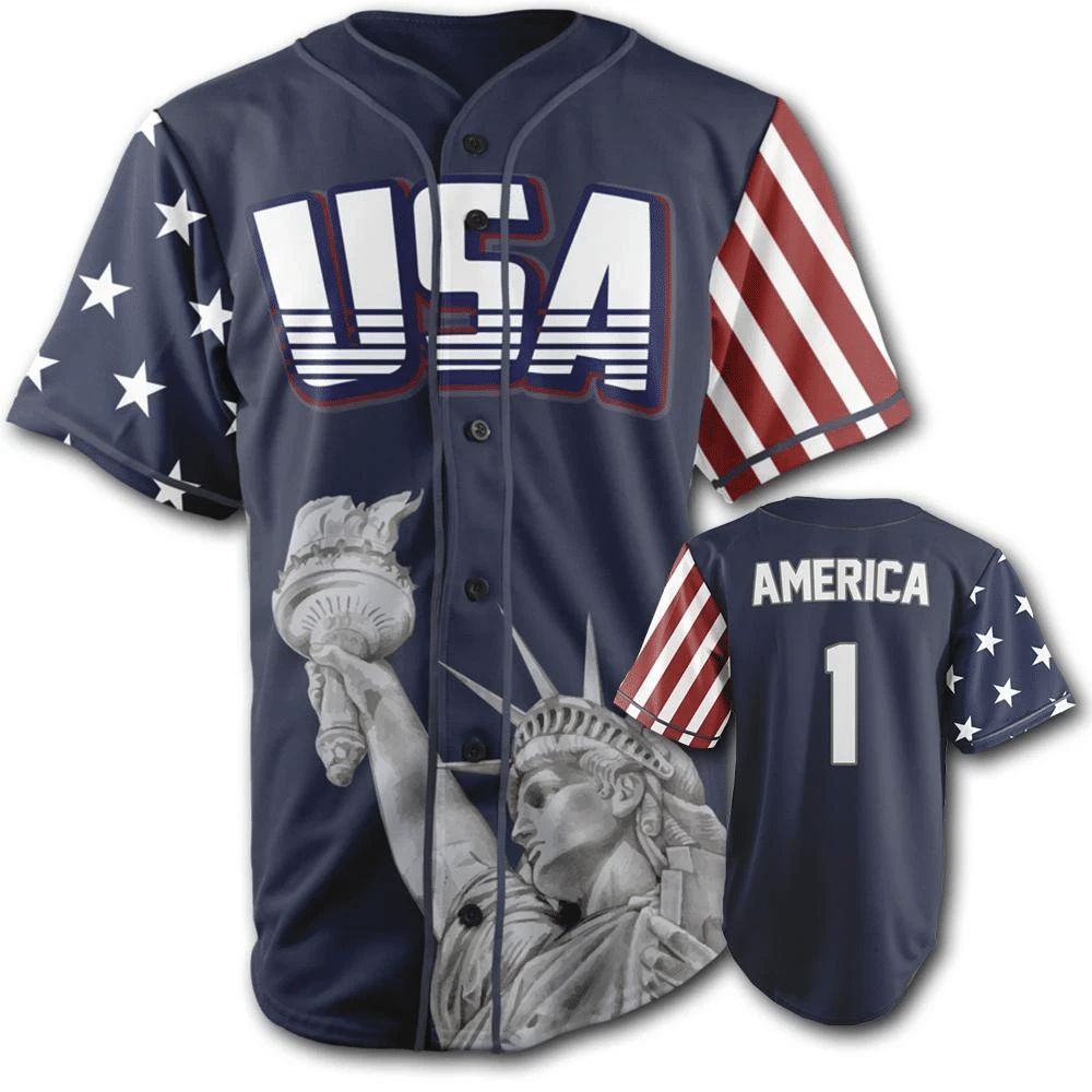 Usa Flag Statue Of Liberty 345 Gift For Lover Jersey