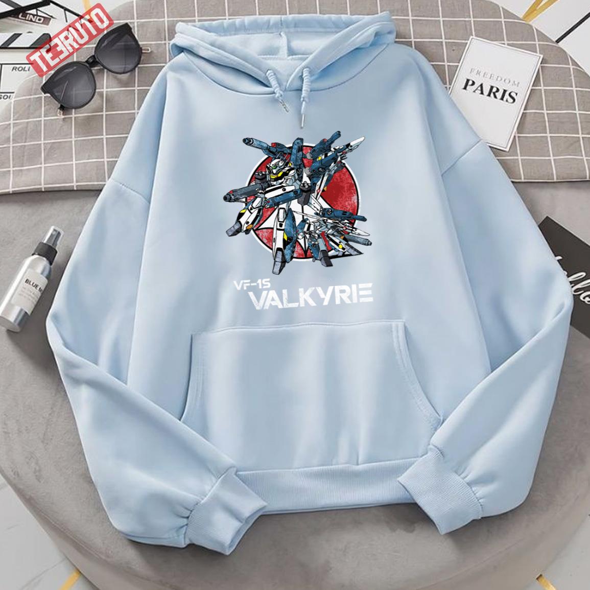 Vintage VF-15 Vakyrie Skull Squadron Unisex Hoodie