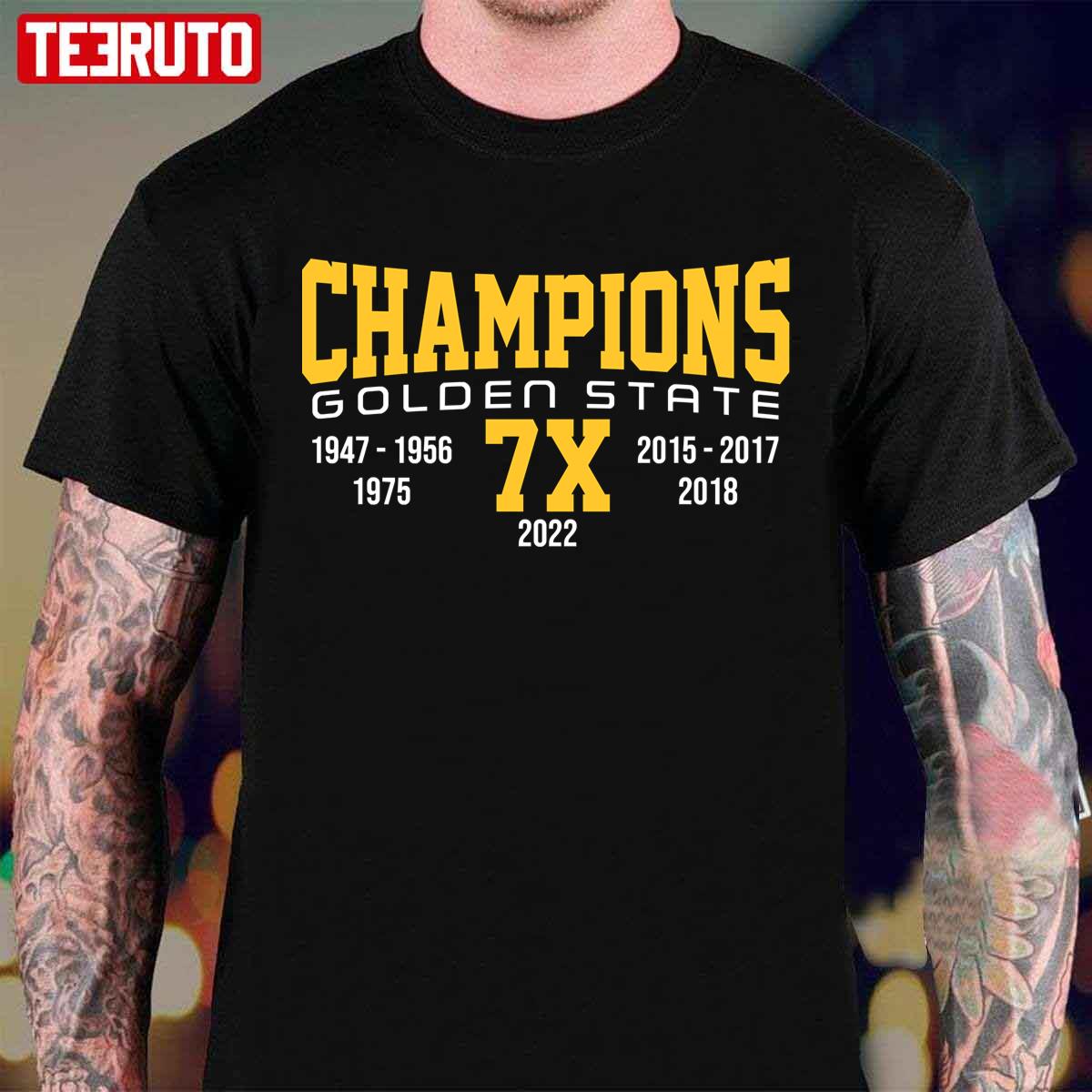 golden state warriors championship shirts 2022