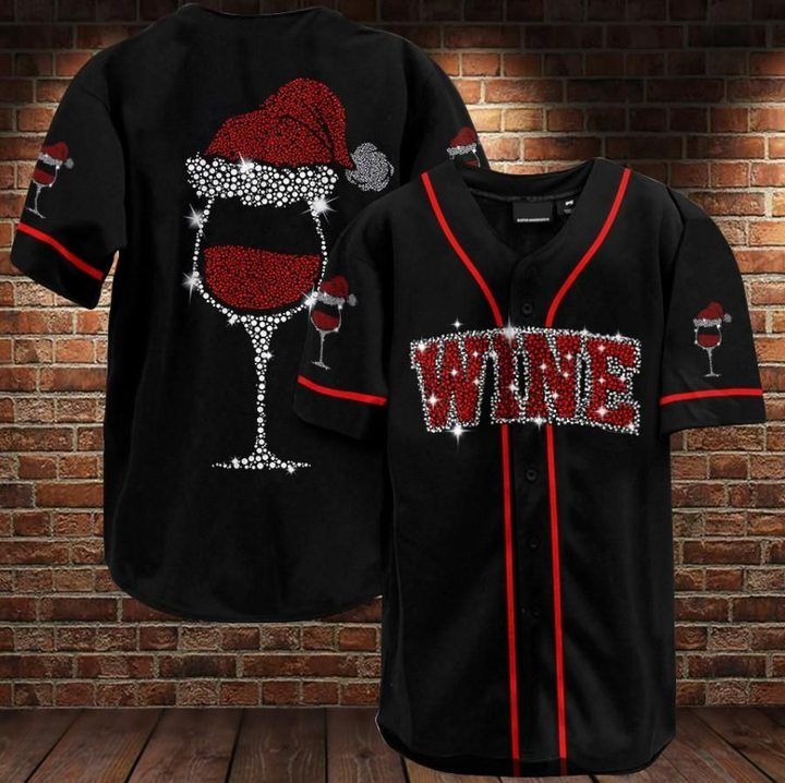 Wine Christmas Gift For Lover Baseball Jersey