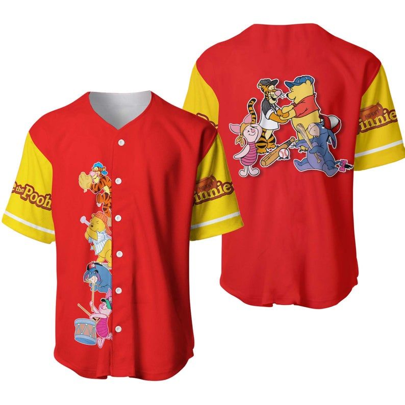 Winnie The Pooh Friends Player Disney Baseball Jersey 333 Gift For Lover Jersey