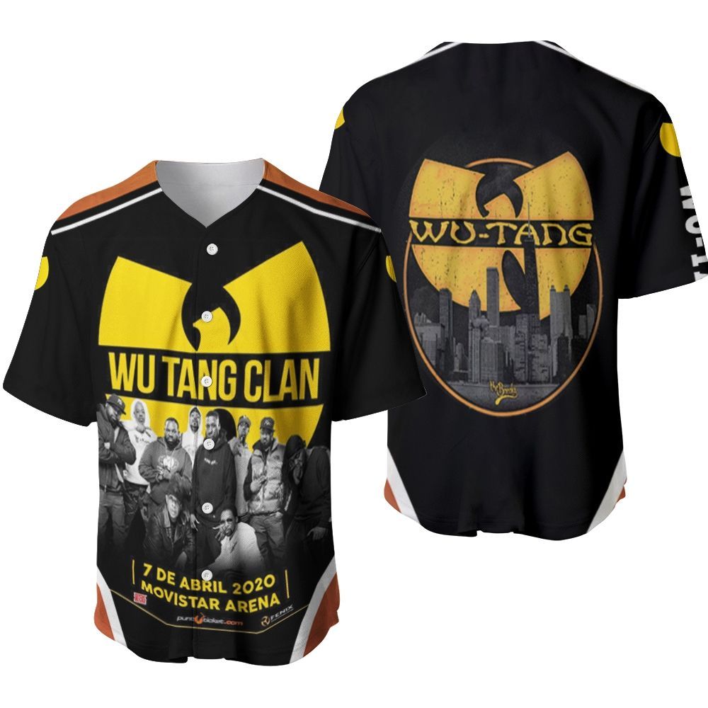 Wu Tang Clan 7 De Abril 2020 Movistar Arena Legend Hip Hop 12 Gift For Lover Baseball Jersey