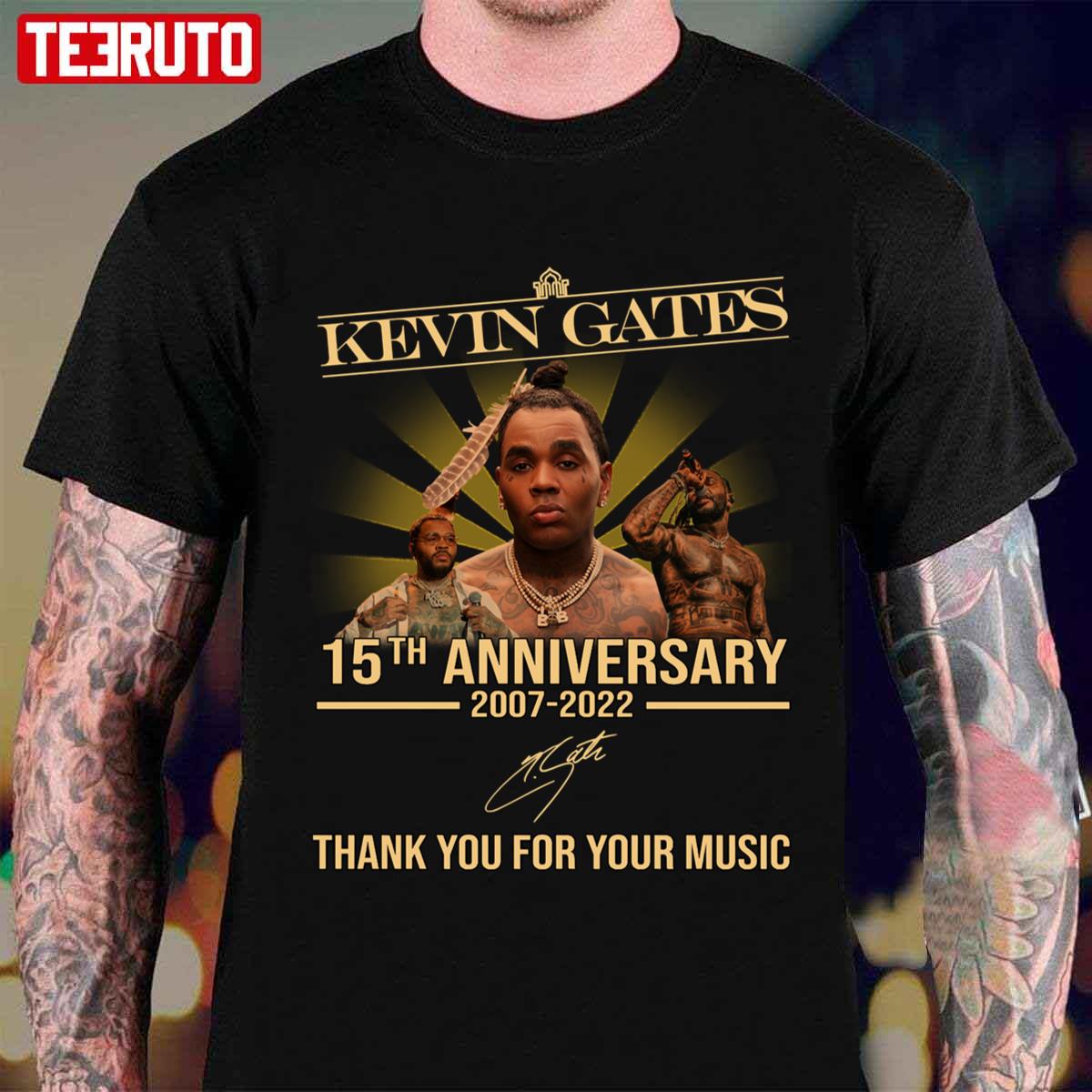 15th Anniversary Thank You For Memories Kevin Gates Signatures Unisex T-Shirt