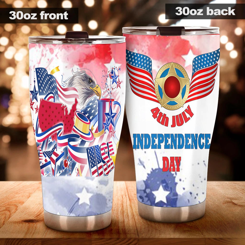 4th of July Patriotic Cup Summer America Flag Tumbler