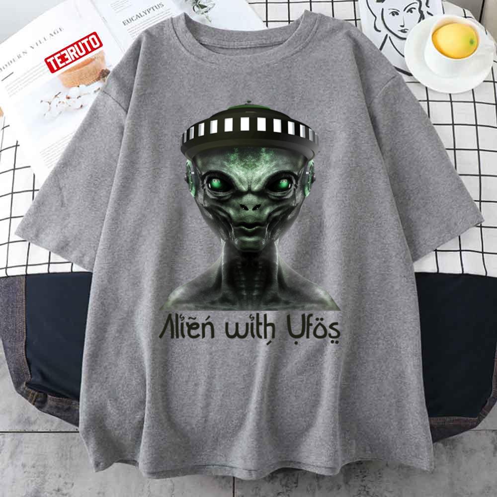 Alien With Ufos Area 51 Unisex T-Shirt