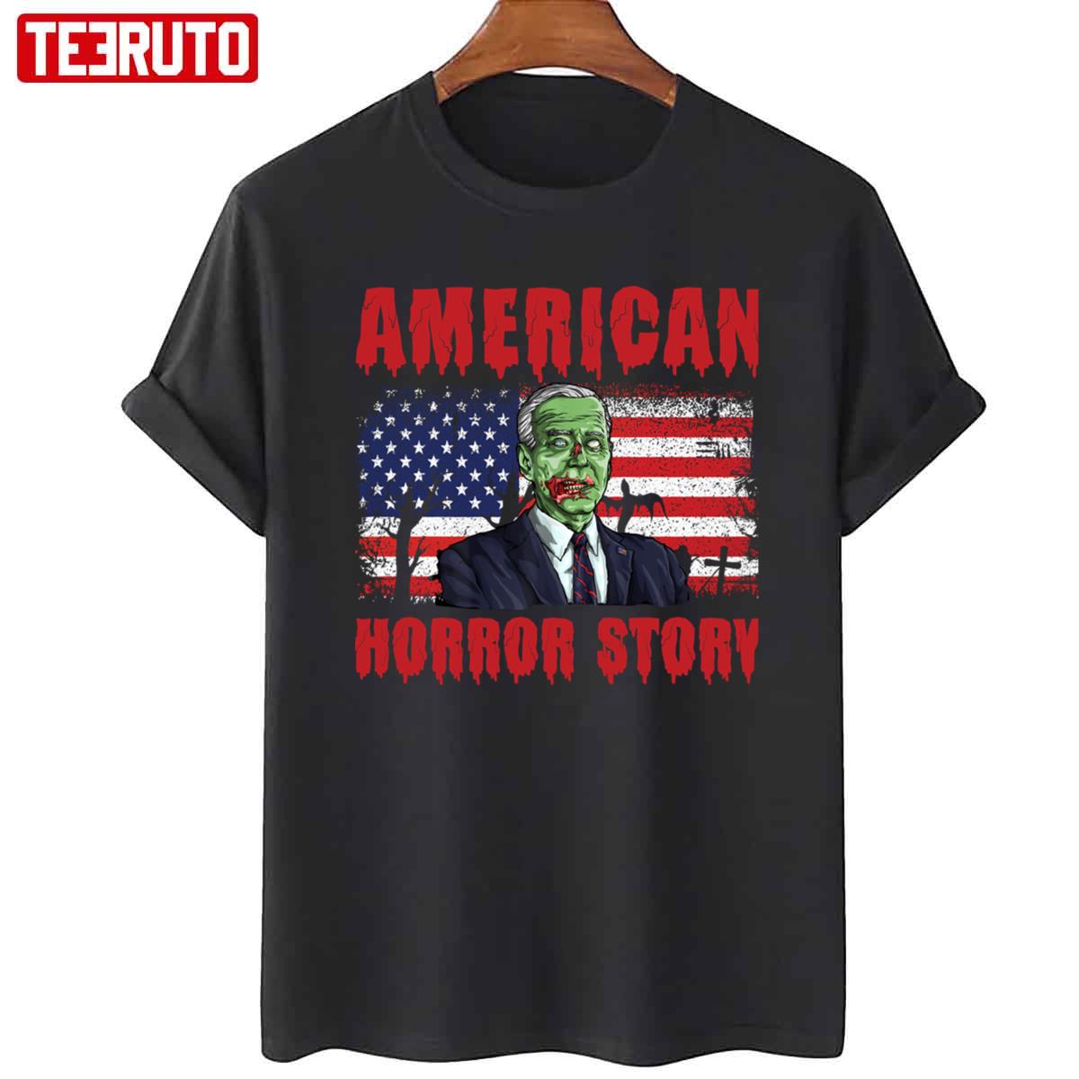 American Horror Story Biden Zombie American Flag Unisex T-Shirt