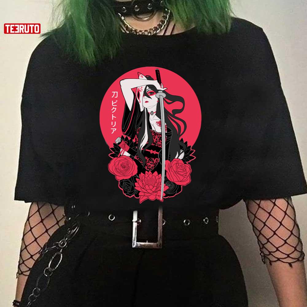 Anime Katana Ronin Lady Unisex T-Shirt