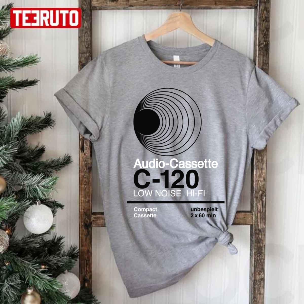 Audio-Cassette C-120 Low Noise Hi-Fi Unisex T-Shirt