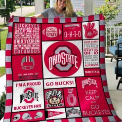 B240513 Quilt Blanket Ohio State Buckeyes DUP