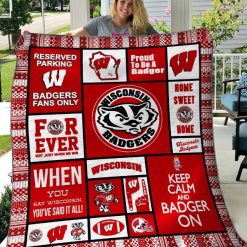 B280521 Quilt Blanket Wisconsin Badgers