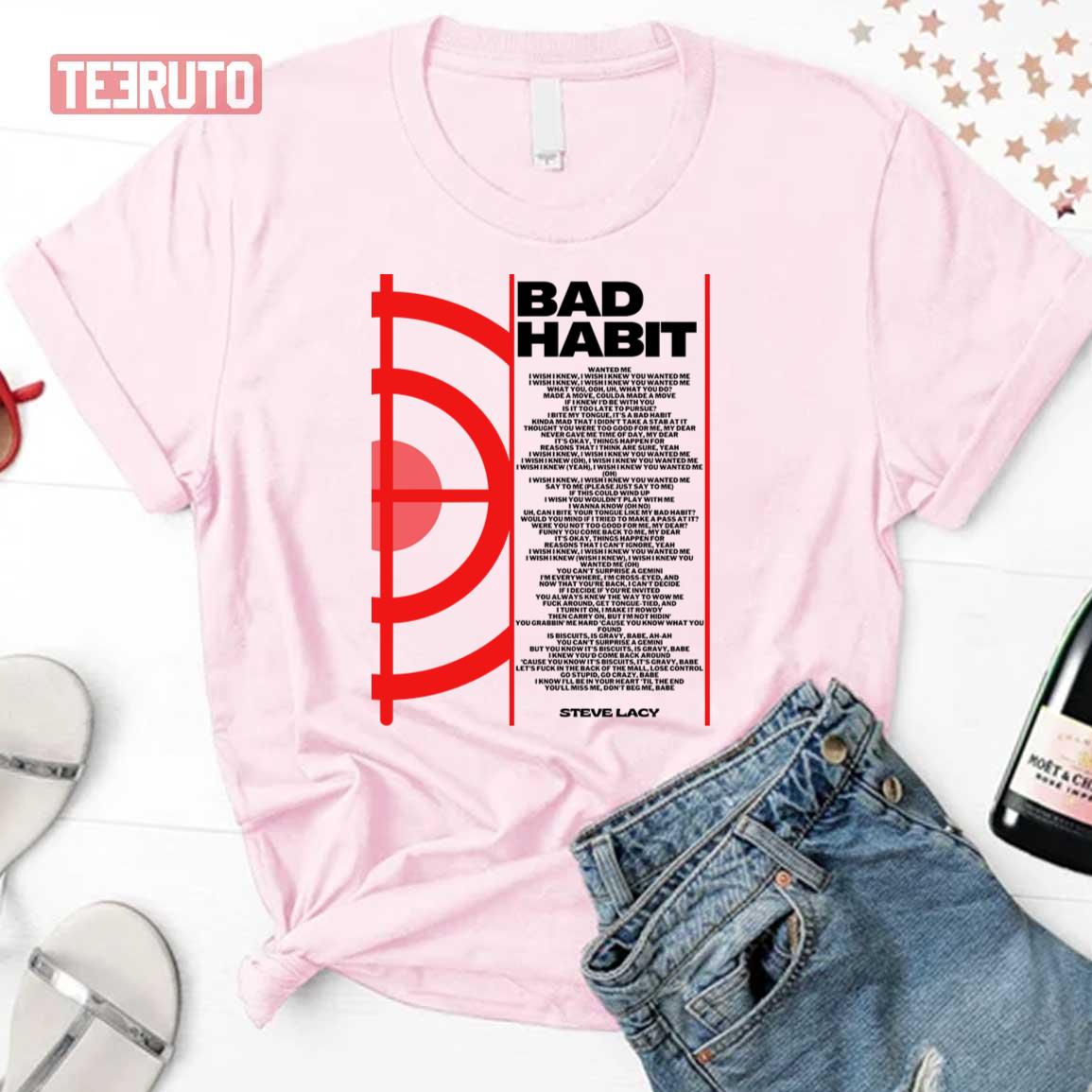 Bad Habit Pink Unisex T-Shirt