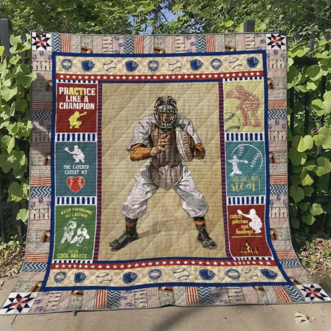 Baseball Catcher Quilt Blanket