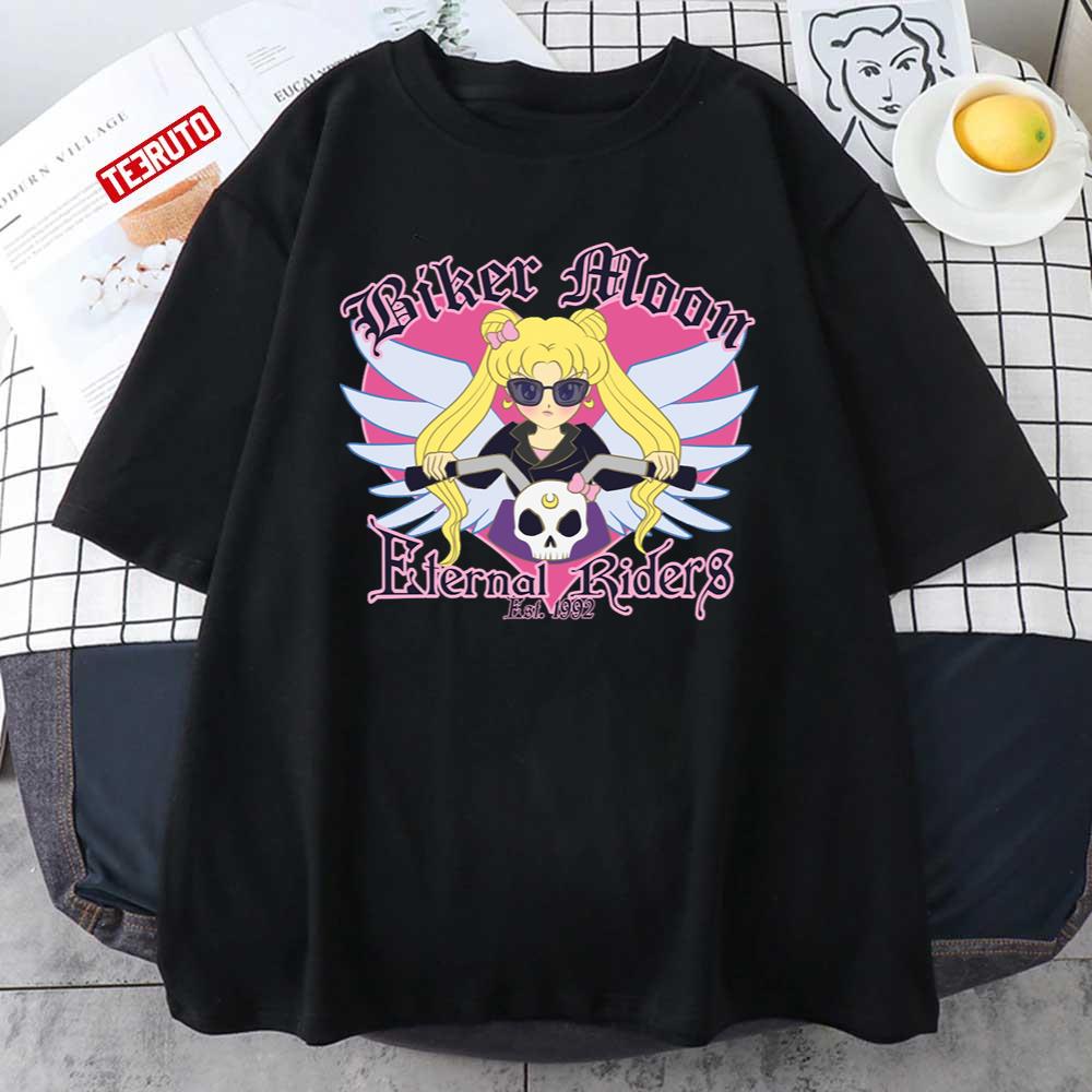 Biker Moon Sailor Moon Manga Anime Art Unisex T-Shirt