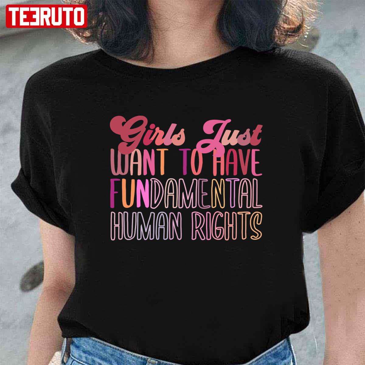 Black Girls Just Want To Have Fundamental Rights Retro Unisex T-Shirt