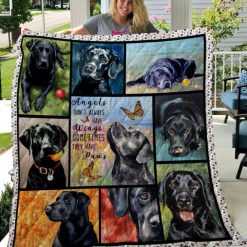 Black Labrador Quilt Blanket