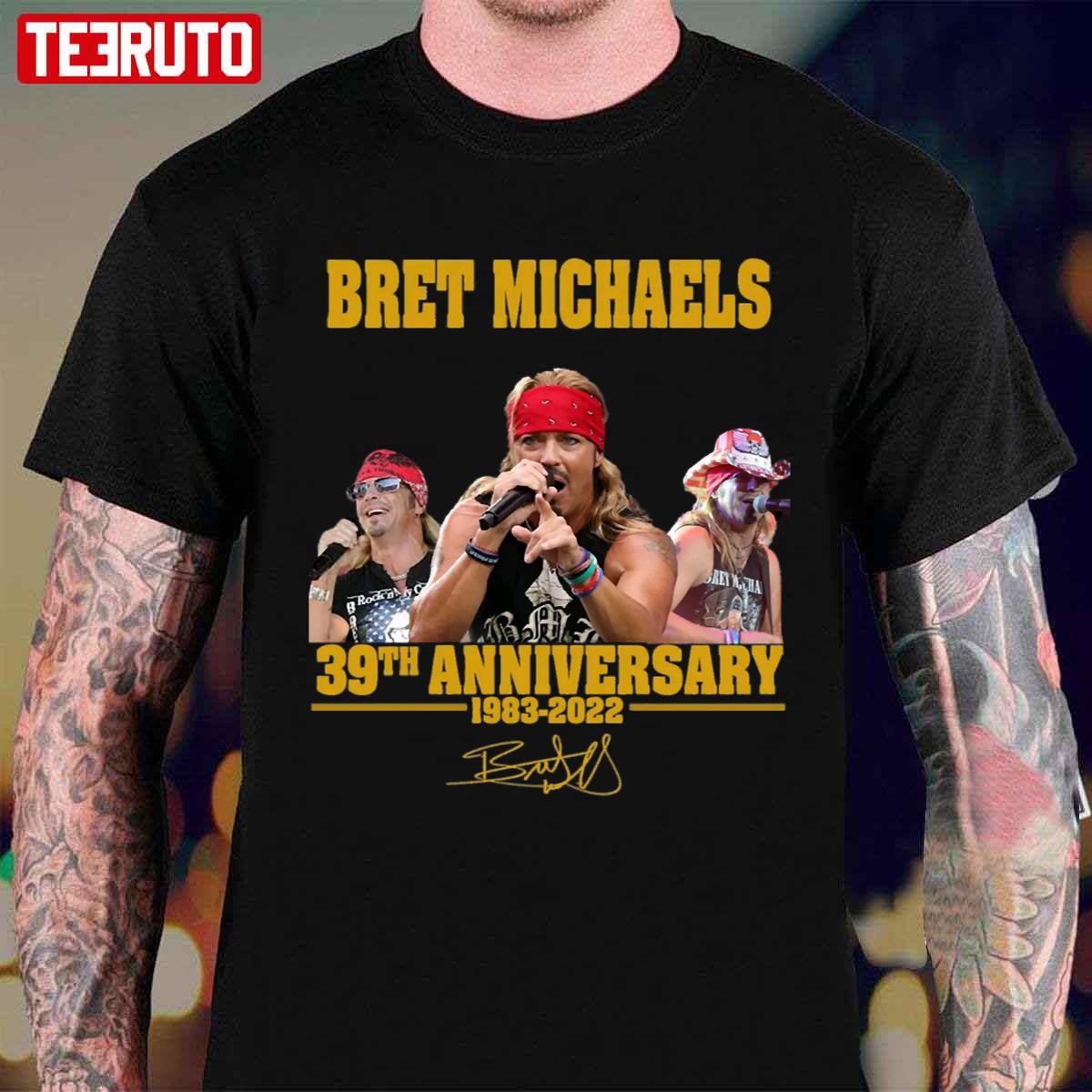 Bret Michael 39th Anniversary Rock Design Unisex T-Shirt