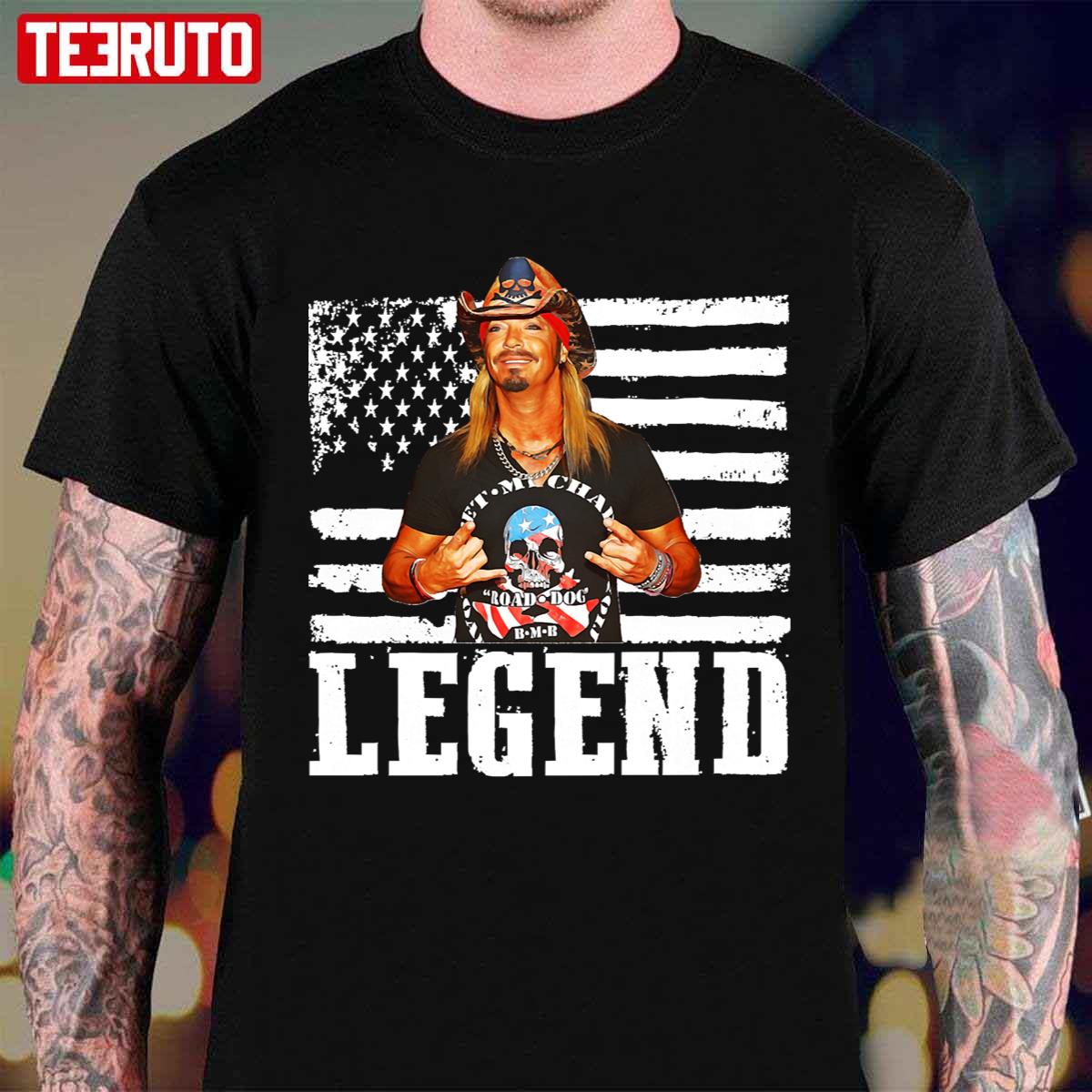 Bret Michaels Rock Legend American Flag Retro Vintage Unisex T-Shirt