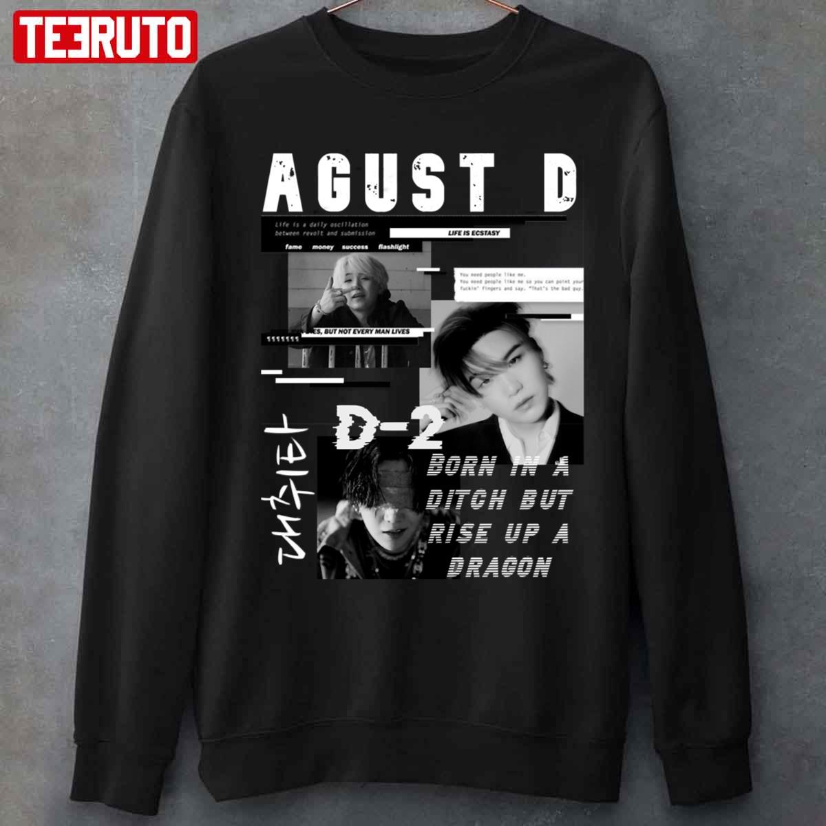 BTS SUGA Agust D Mixtapes Collage Design Unisex T-Shirt - Teeruto