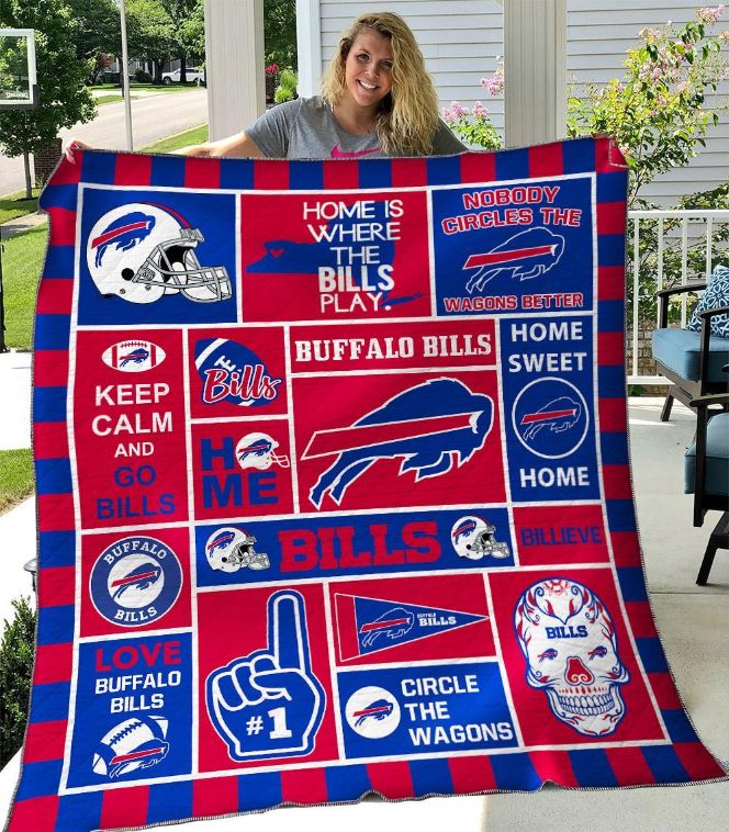 Buffalo Bills Oatmeal Sweatshirt Blanket