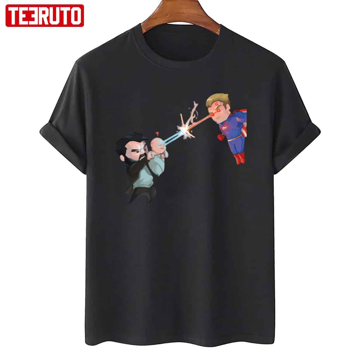 Cartoon Art The Boys Homelander Vs Butcher Unisex T-Shirt