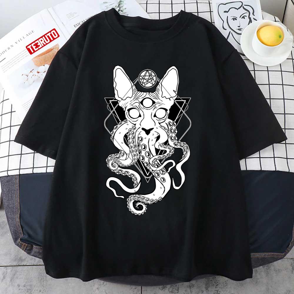 Cathulhu The Cosmic Tentacle Cat Unisex T-Shirt