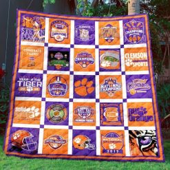 Clemson Tigers Quilt Blanket Th1507