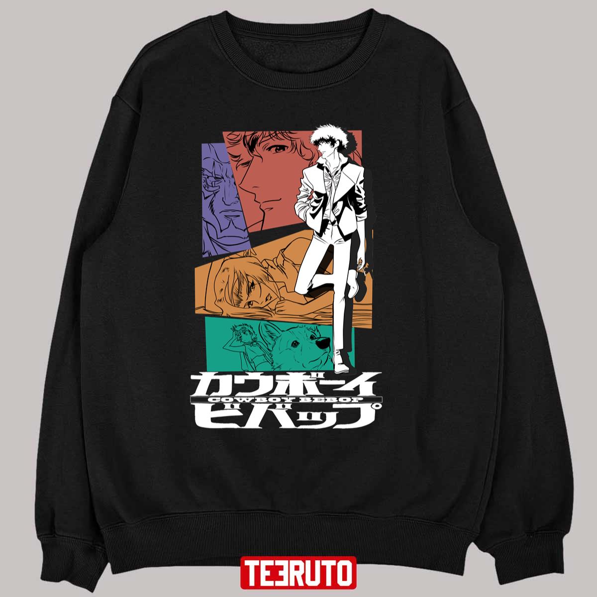 Cowboy Bebop Vintage Retro Colors Characters Artwork Unisex TShirt