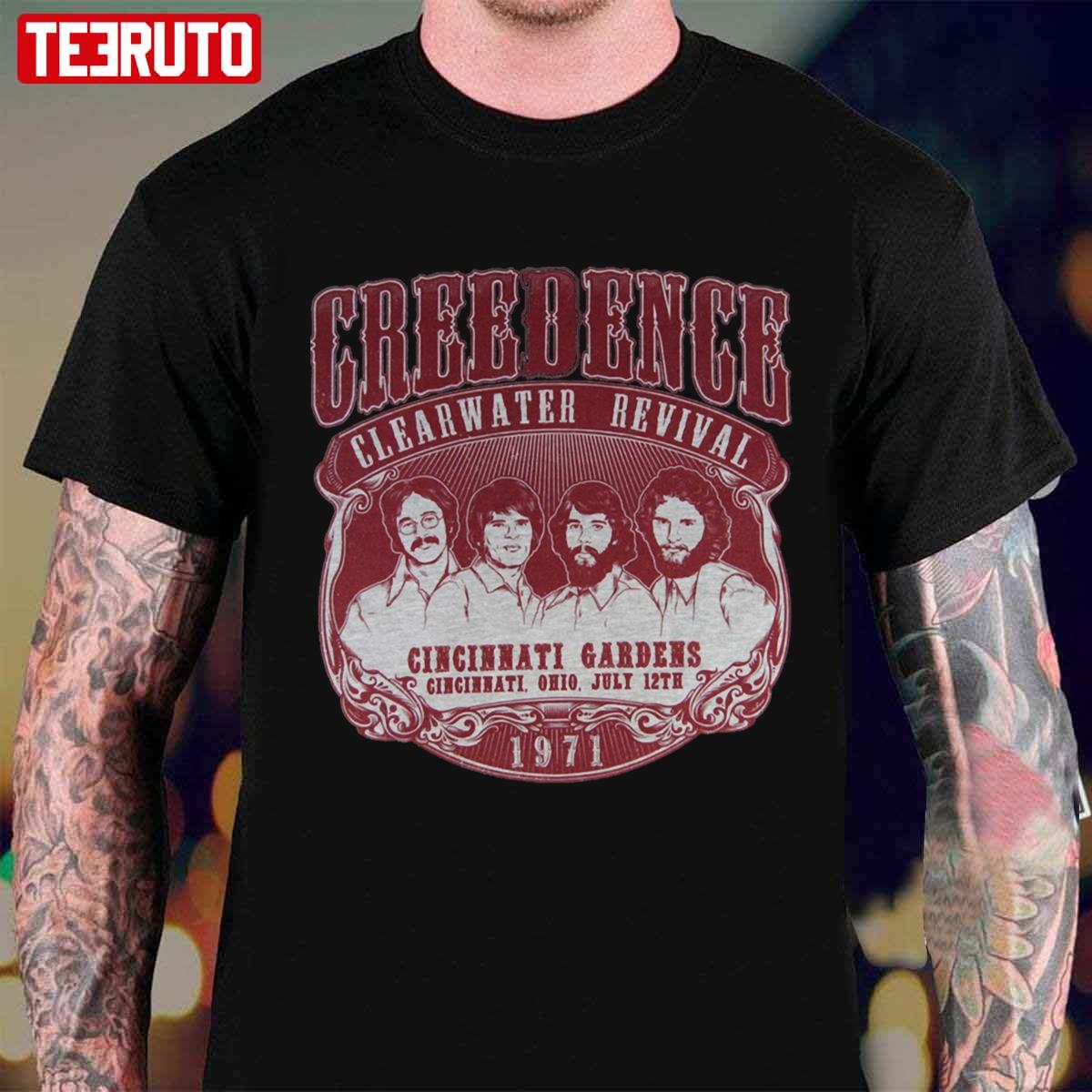 Creedence Clearwater Revival Cincinnati Gardens 1971 Unisex T-Shirt ...