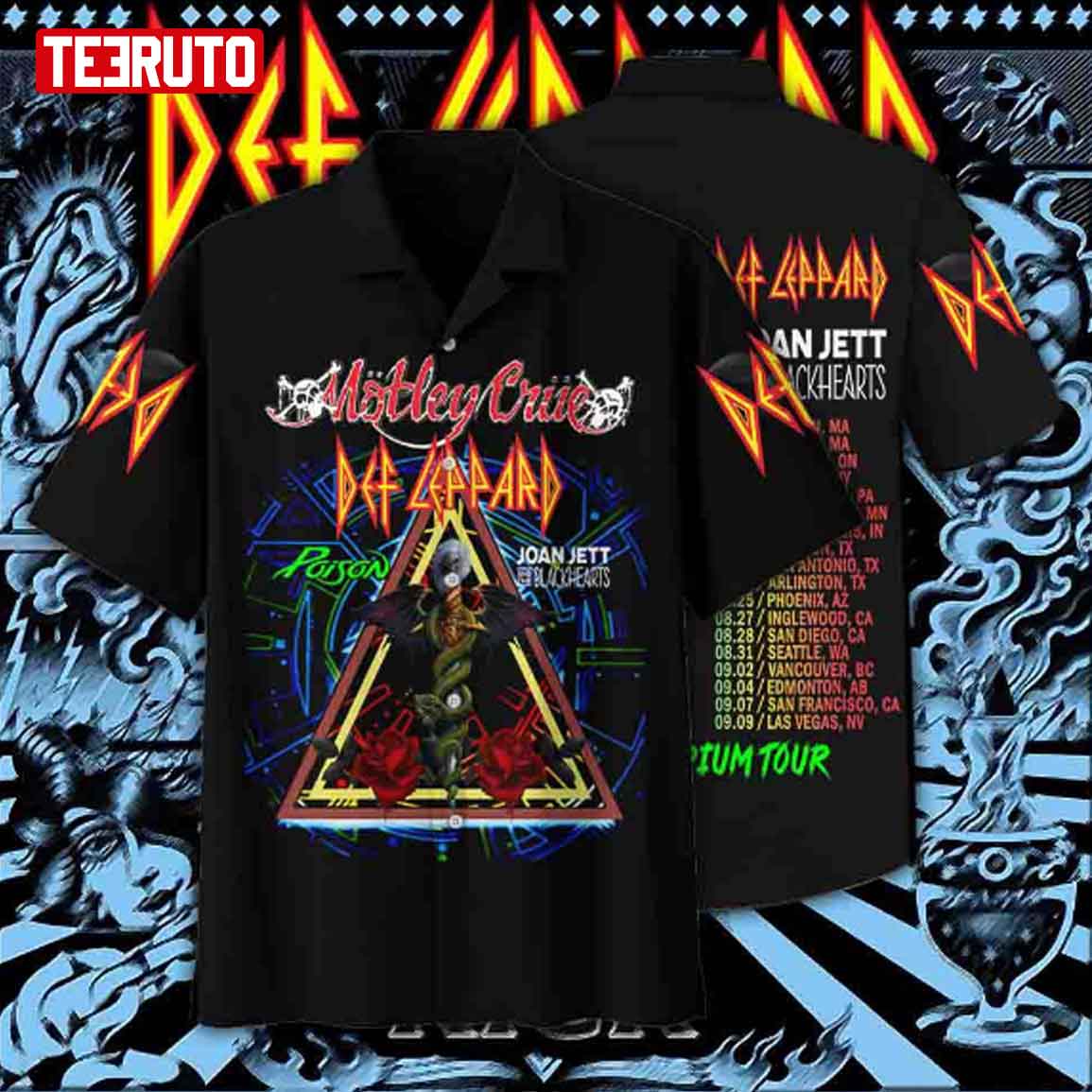 Def Leppard The Stadium Tour 2022 Hawaiian Shirt