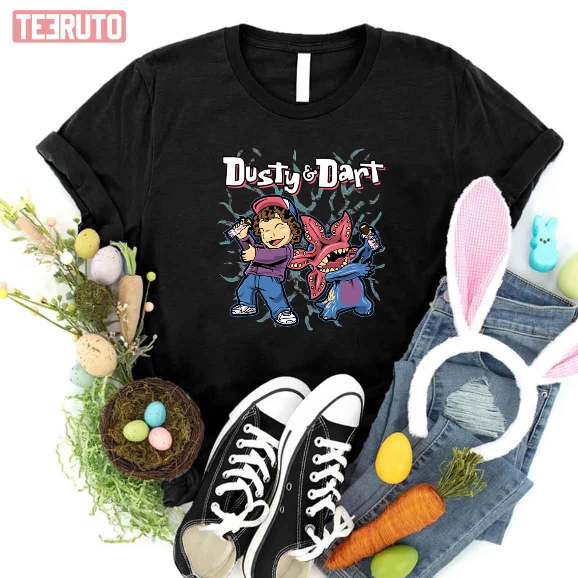 Stranger Things Dustin & Dart Kids Printed T-Shirt Various Sizes Available