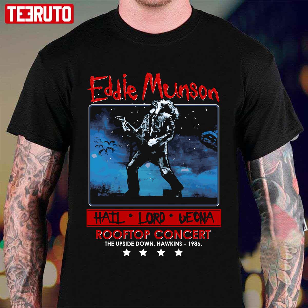 Eddie Munson’s Rooftop Concert Hail Lord Vecna Unisex T-Shirt