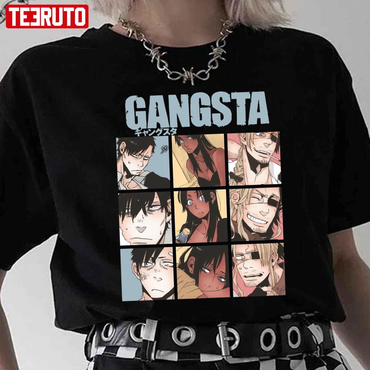 Gangsta Anime Manga Collage Art Unisex T-Shirt - Teeruto