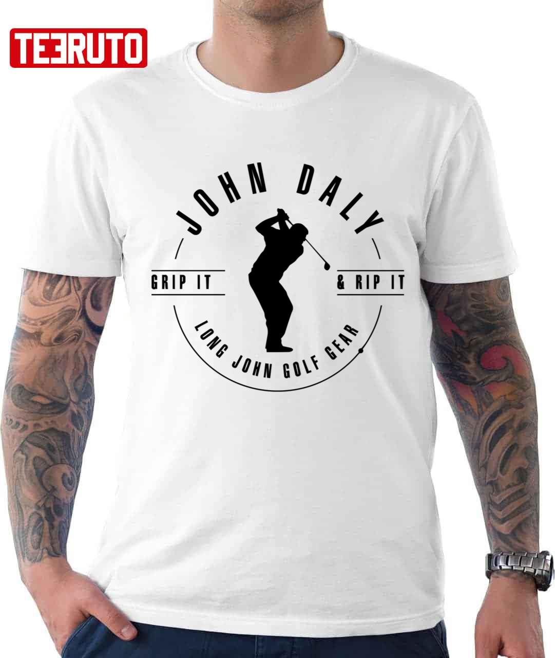 Grip It And Rip It John Daly Golf John Emblem Unisex T-Shirt - Teeruto