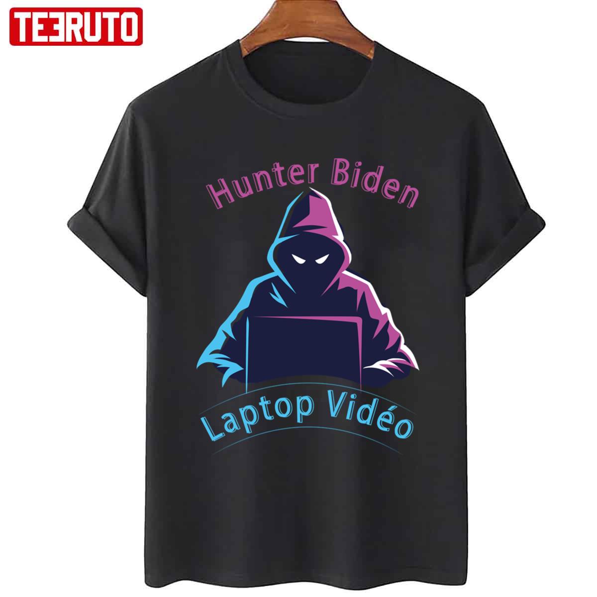 Hacker Hunter Biden Laptop Video Art Unisex T-Shirt