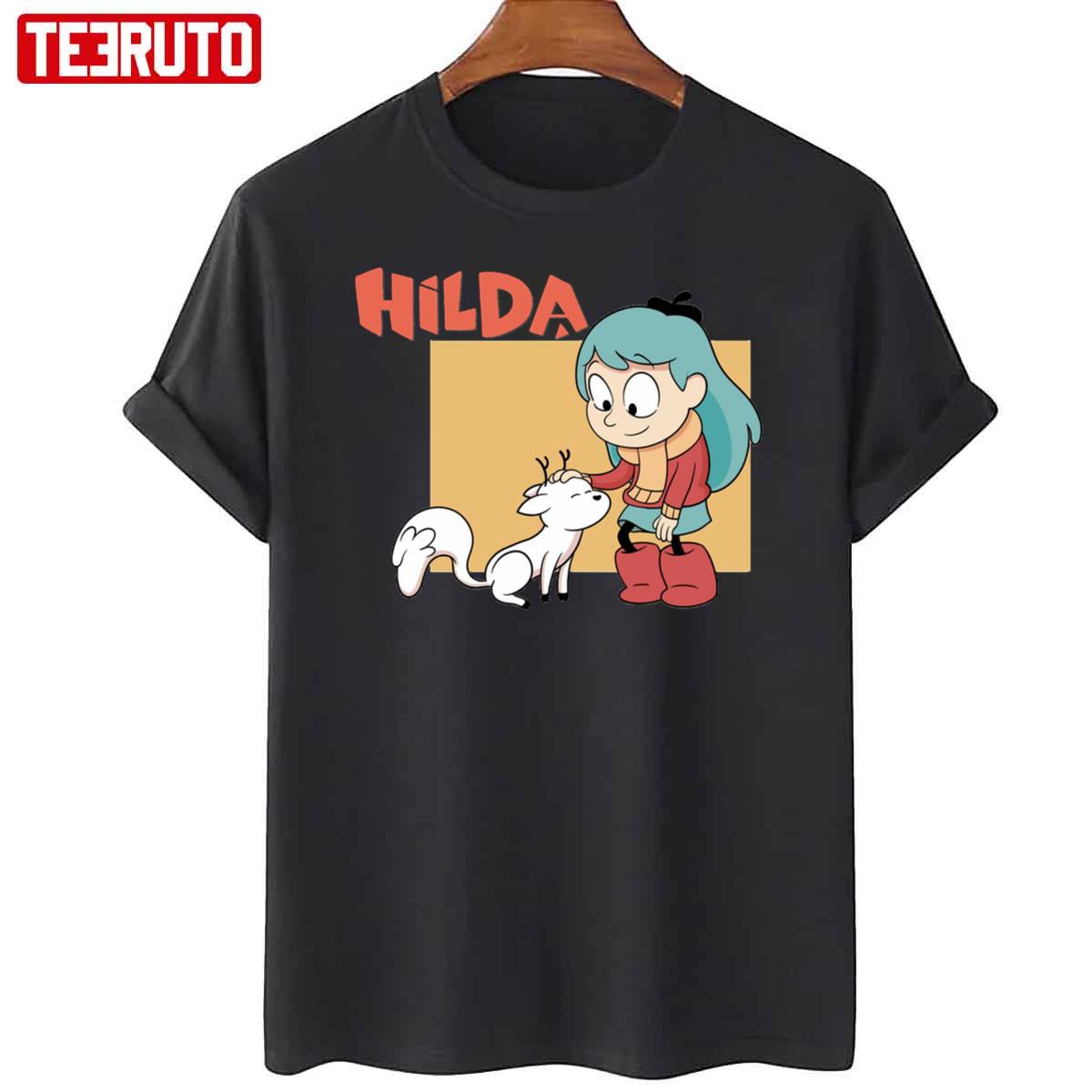 Hilda Netflix Hilda With Twig Unisex T-Shirt