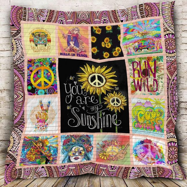 Hippie You Are My Sunshine Quilt Blanket TH10