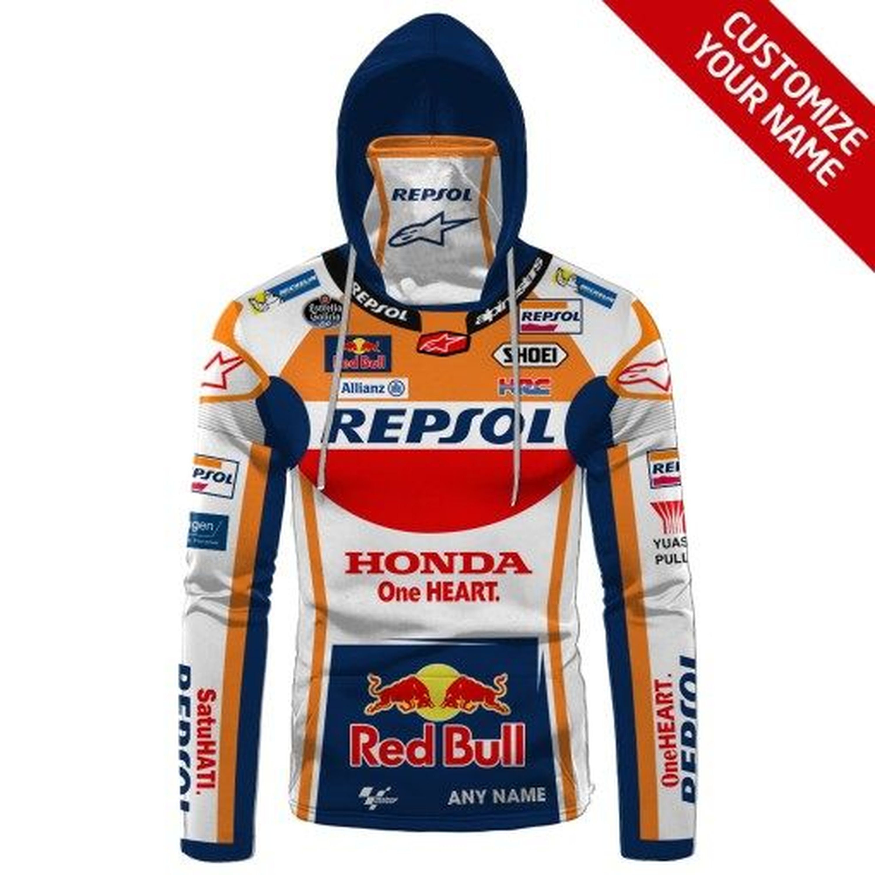 Honda Moto GP Gaiter Racing Customize Name 3D Hoodie
