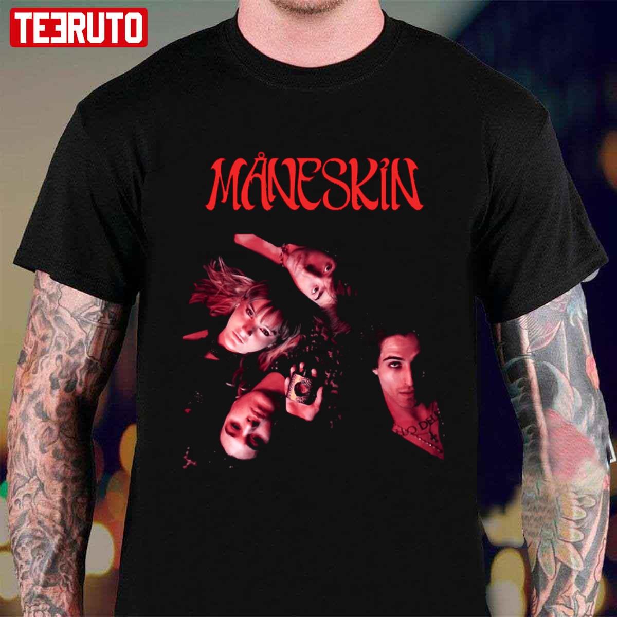 Italian Glam Rock Band Maneskin Graphic Unisex T-Shirt