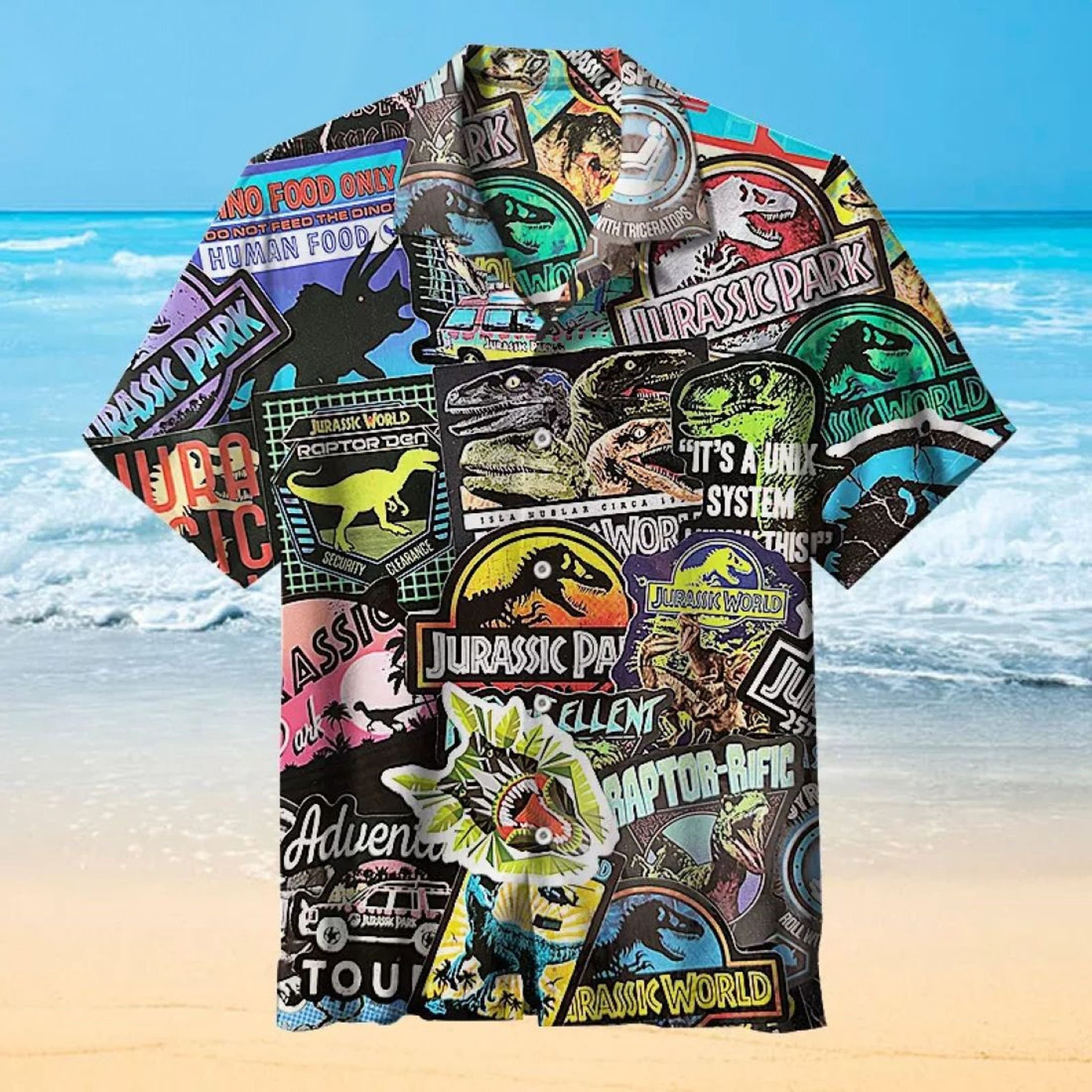 Jurassic Park World Vintage Summer Hawaiian Shirt Teeruto