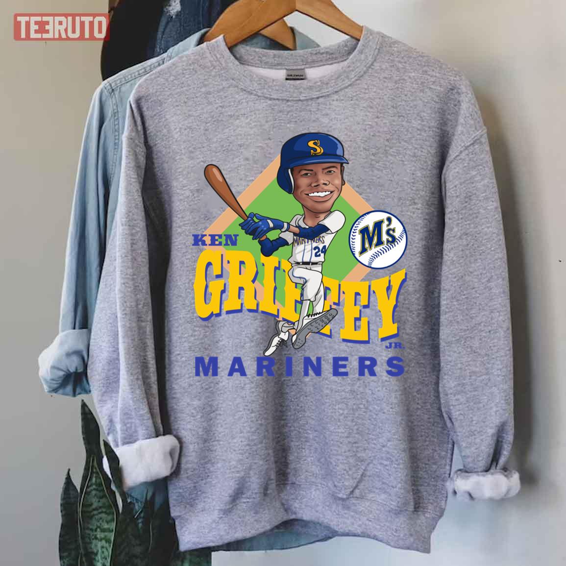 Ken Griffey Jr. Mariners Cartoon Unisex T-Shirt - Teeruto