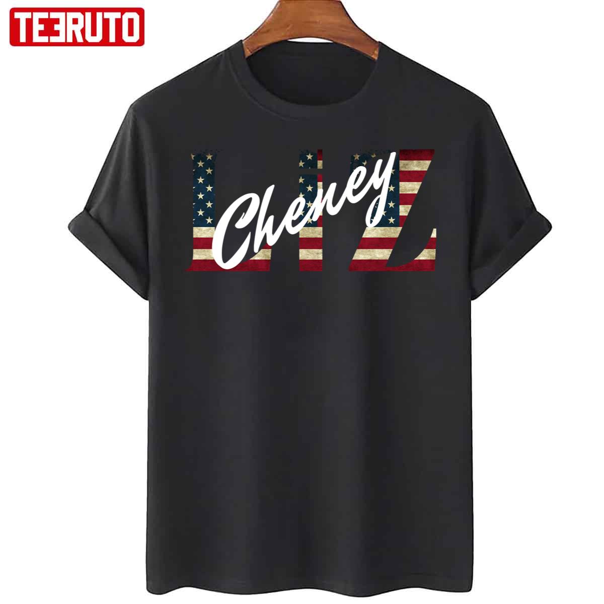 Liz Cheney For President 2024 USA Flag Unisex TShirt Teeruto